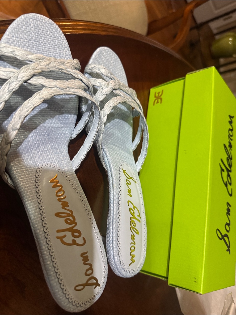 Sam Edelman Light Blue Braided Strap Sandals